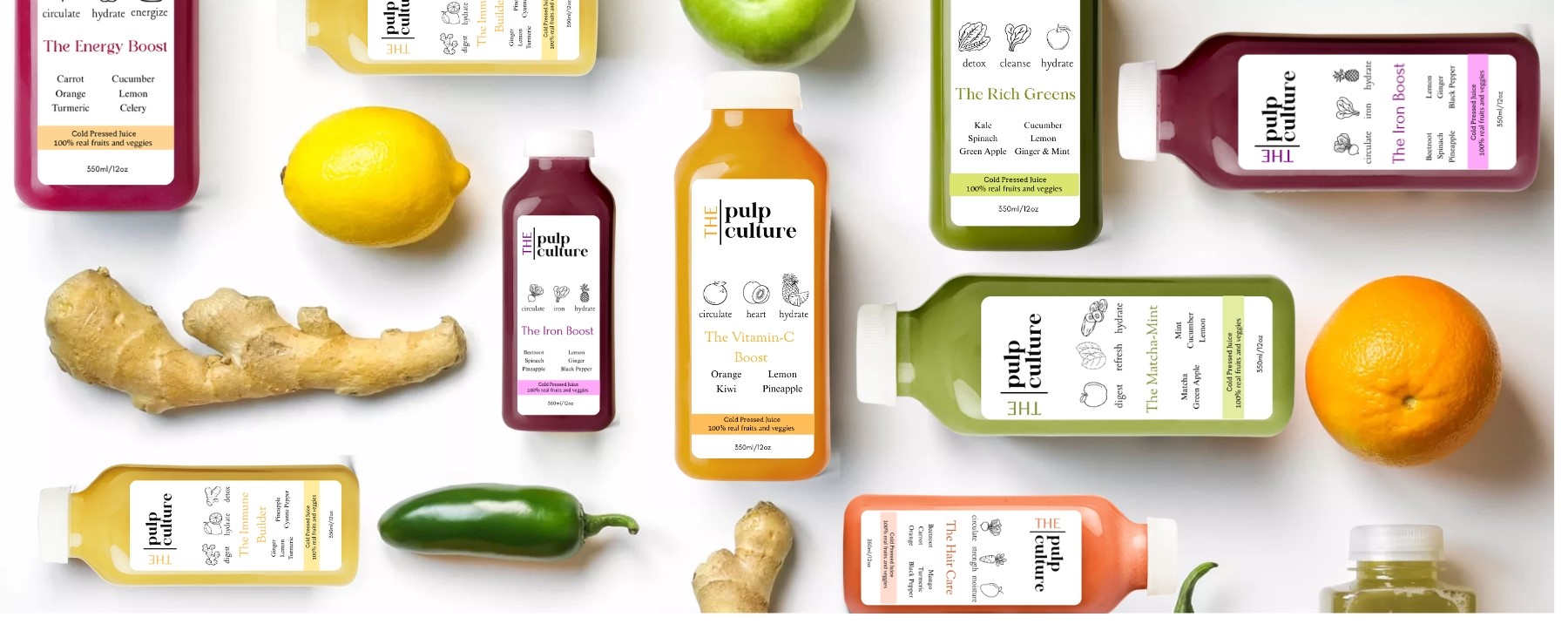 Pulpculture cold-pressed juice collection